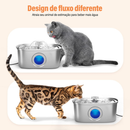 Newpet 3.2L Bebedouro De Água Para Gatos Fonte 5V Em Aço Inoxidável Dispensador De Estimação Janela Transparente Design